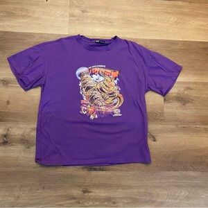 Large purple thrifted shirt